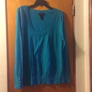 Turquoise Scoop-Neck Sweater