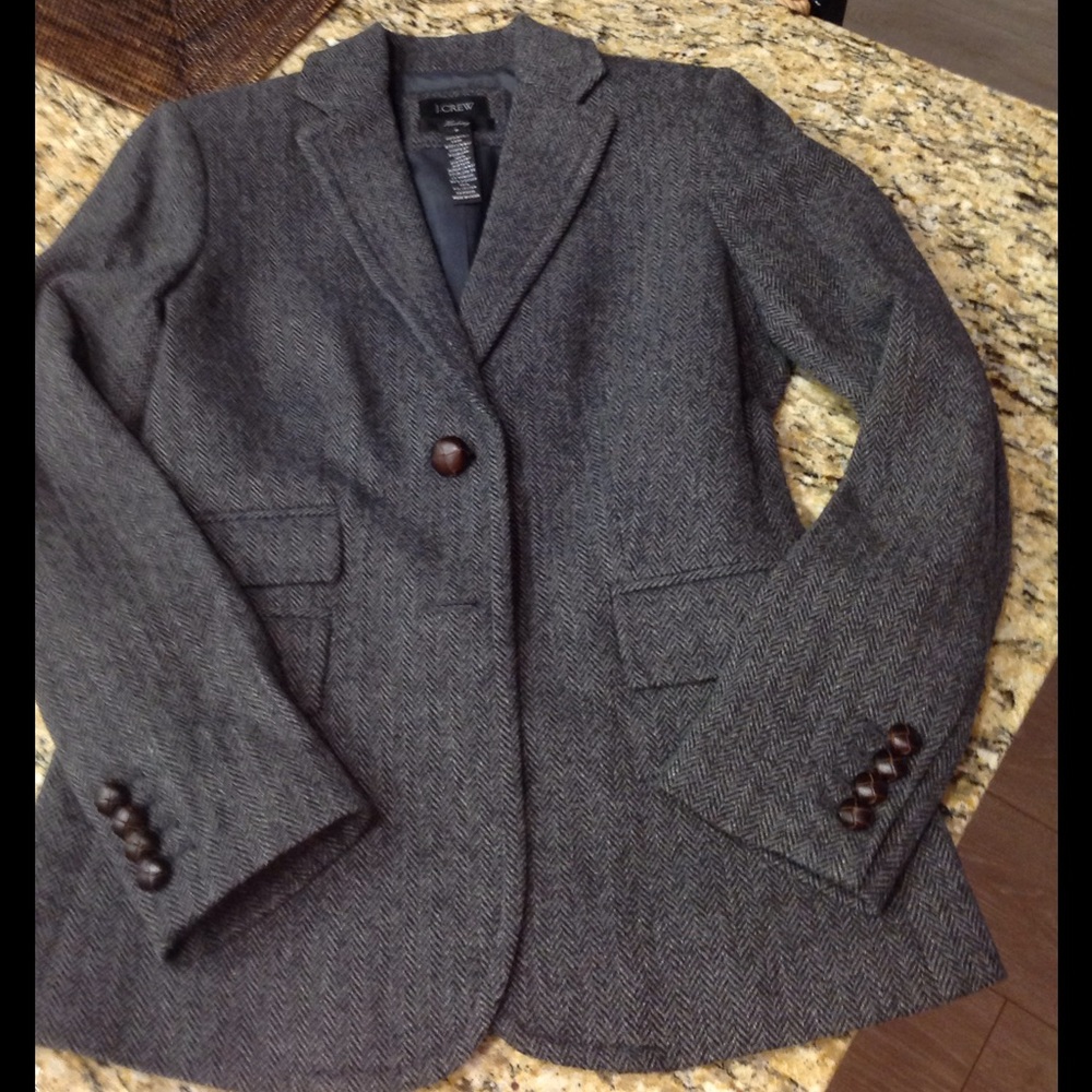Gray Tweed Hacking Blazer