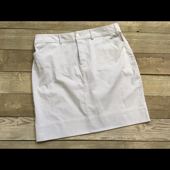 Christopher & Banks Dresses & Skirts - Christopher Banks Navy & White Seersucker Skirt