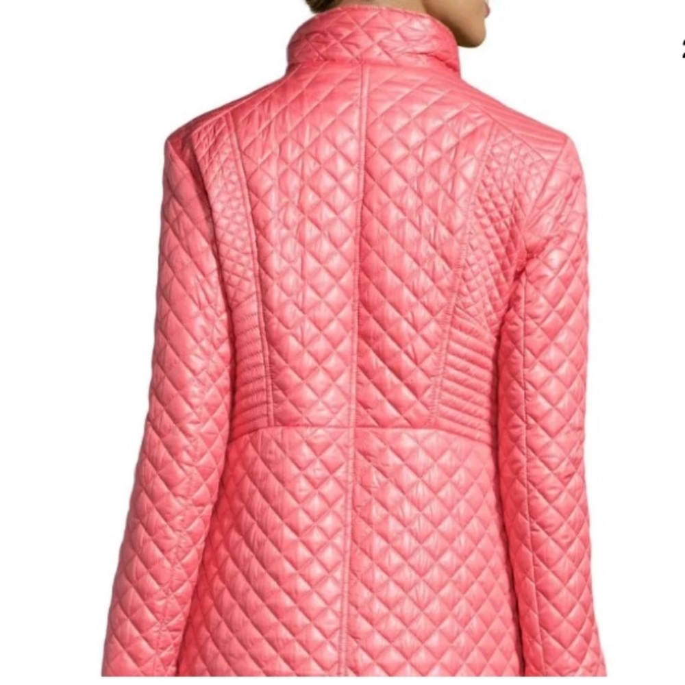 VIA SPIGA Coral Pink Lightweight Quilt Jacket M - Picture 6 of 6