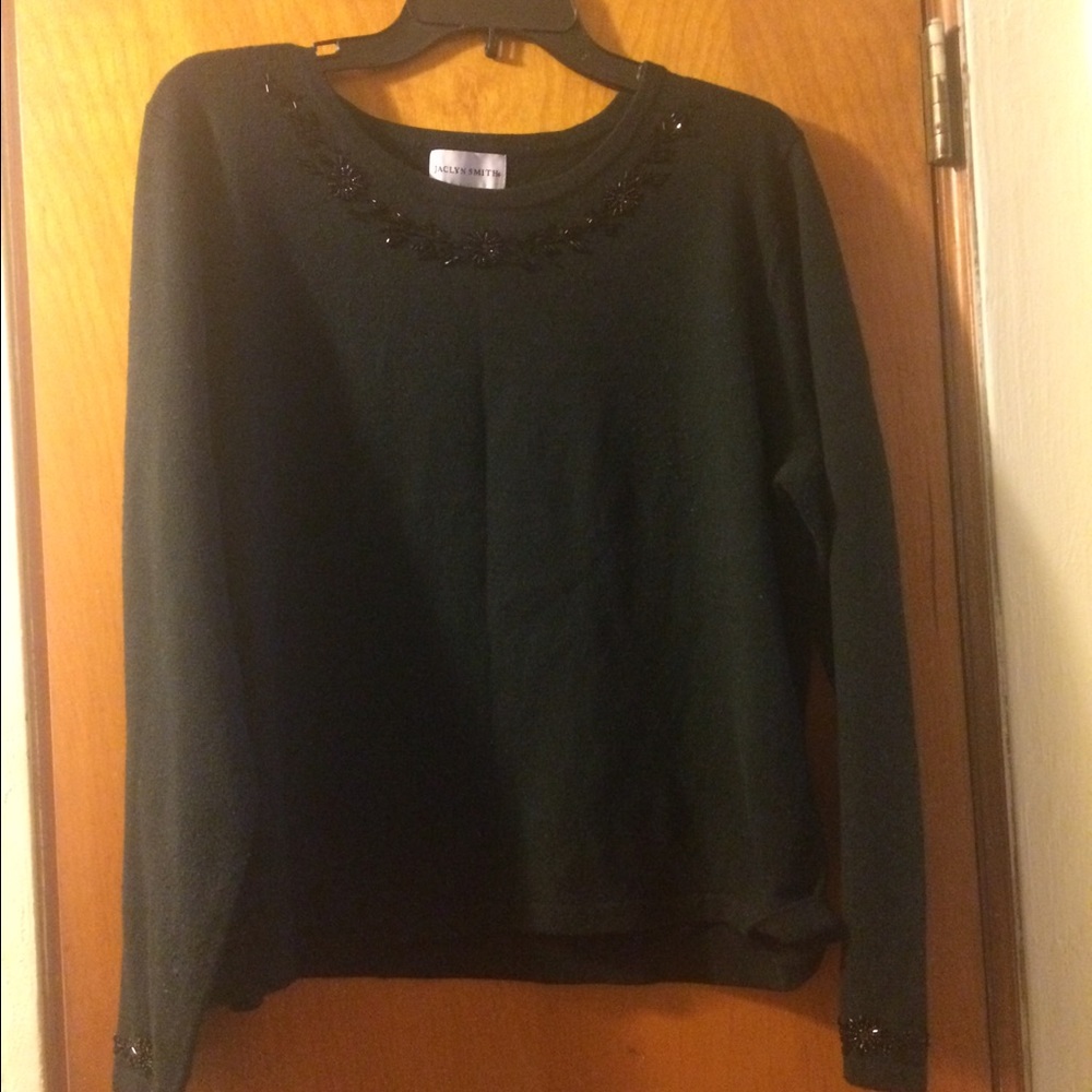 ***LAST CHANCE*** 🎉🎉🎉Black Beaded Sweater