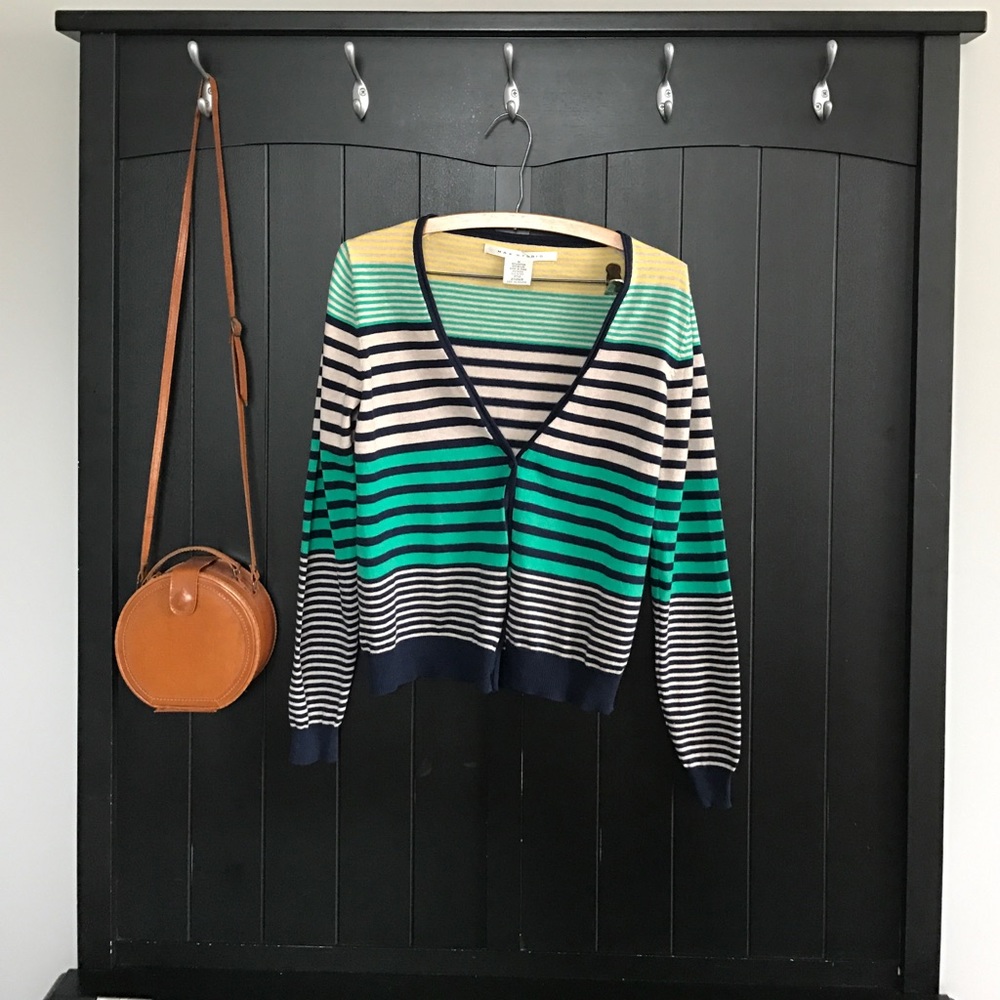 Max Studio Striped Spring Cardigan