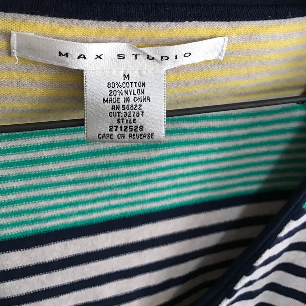 Max Studio Striped Spring Cardigan - Picture 2 of 3