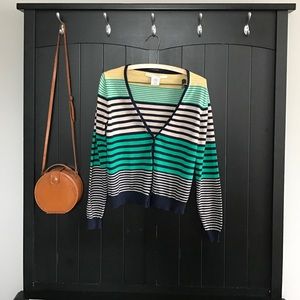 Max Studio Striped Spring Cardigan