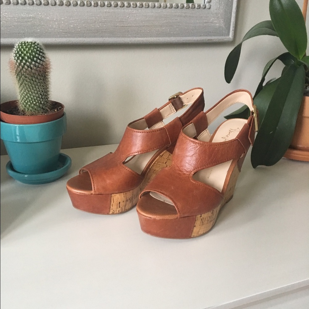 Franco Sarto leather wedge sandal