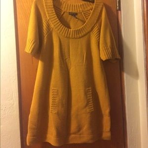 Mustard Gold Ribbed Sweater