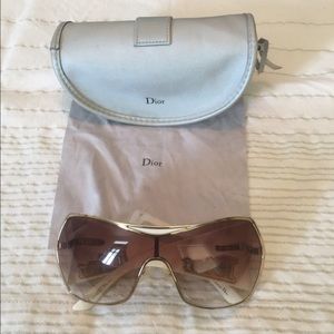 Authentic Dior Gaucho 1 Sunglasses in Gold Beige