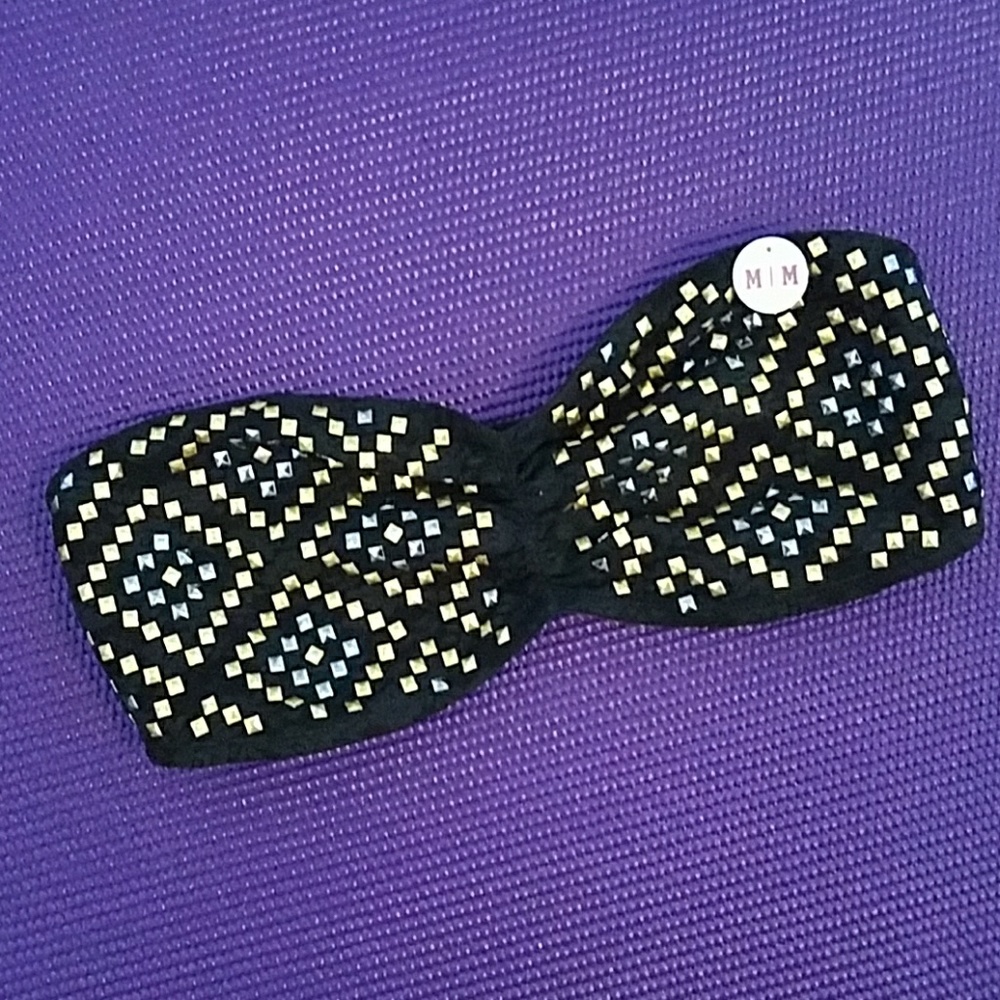 NWT PINK Beaded Bandeau Bra