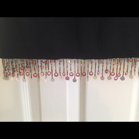 Black knitted top with beading - Picture 3 of 3