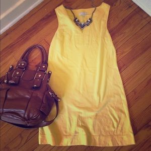 New York and Company yellow shift dress