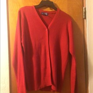 Button Down V-Neck Ribbed Cardigan