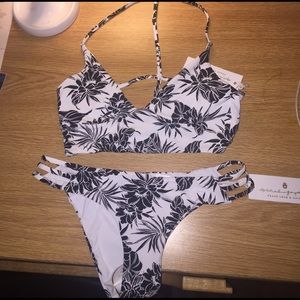 Black and white bikini