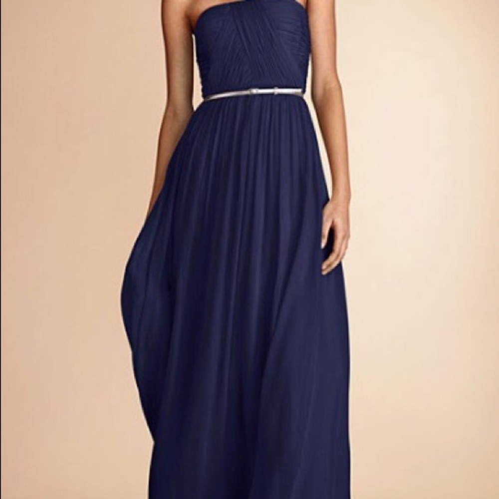 Navy Bridesmaid/Prom/Formal Dress (Strapless)