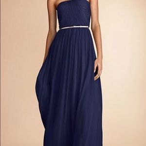 Navy Bridesmaid/Prom/Formal Dress (Strapless)
