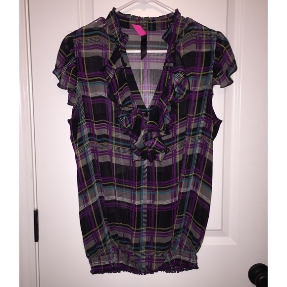 💙 Plaid Blouse 💙 - Picture 1 of 2