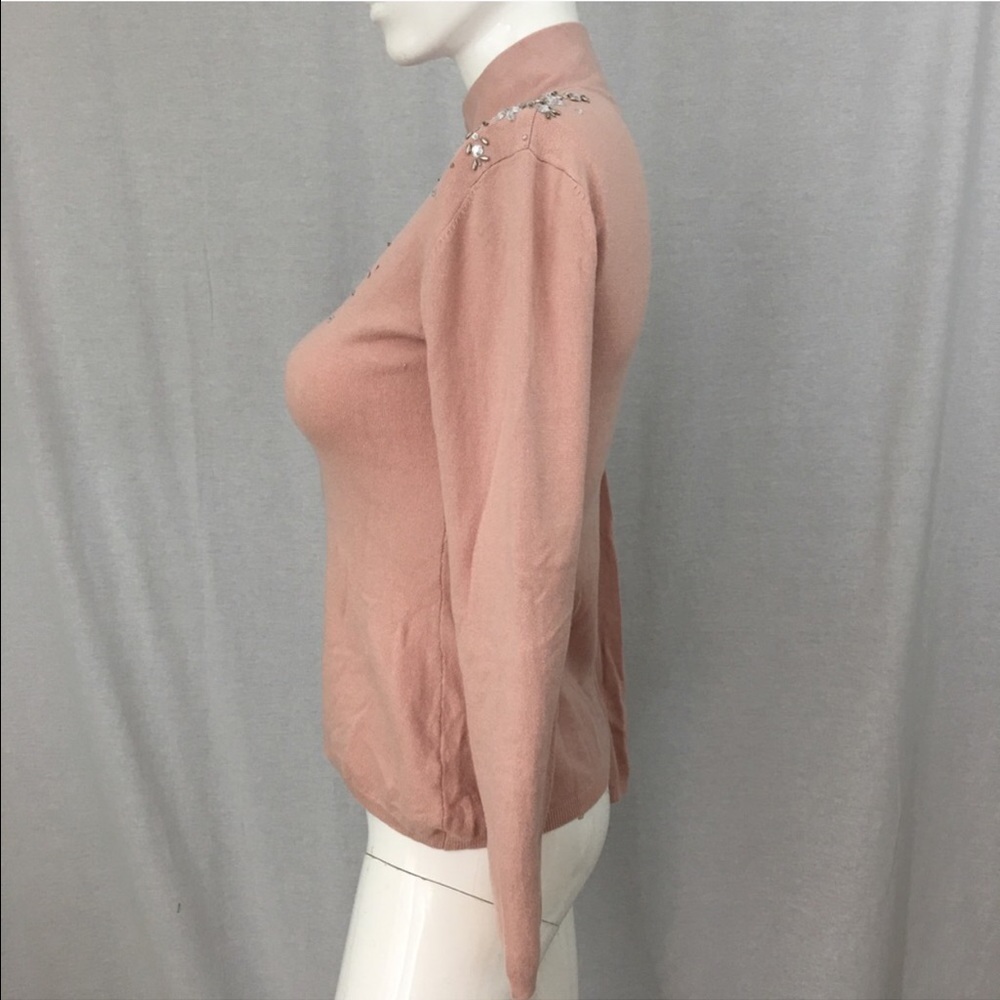 SOLD šSz XS Boston Proper Beaded Zip Up Cardigan - Picture 6 of 8