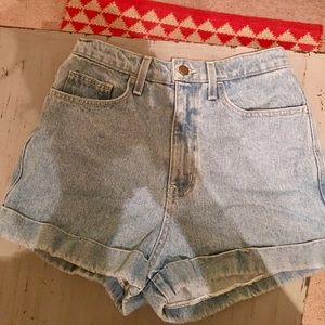 NWT American Apparel High Waist Jean Cuff Short