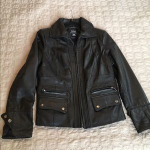 A.N.A genuine lambskin leather jacket, size S