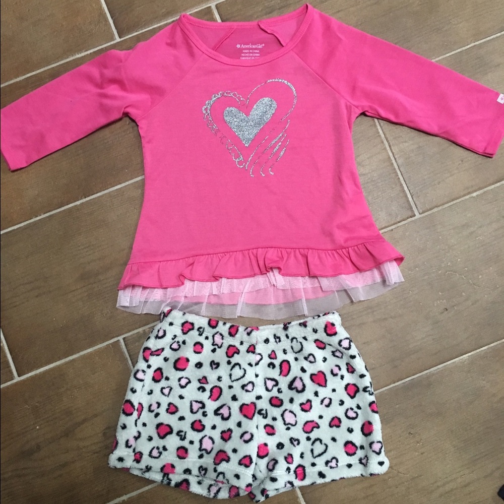 American Girl kids pajama set size xs/6