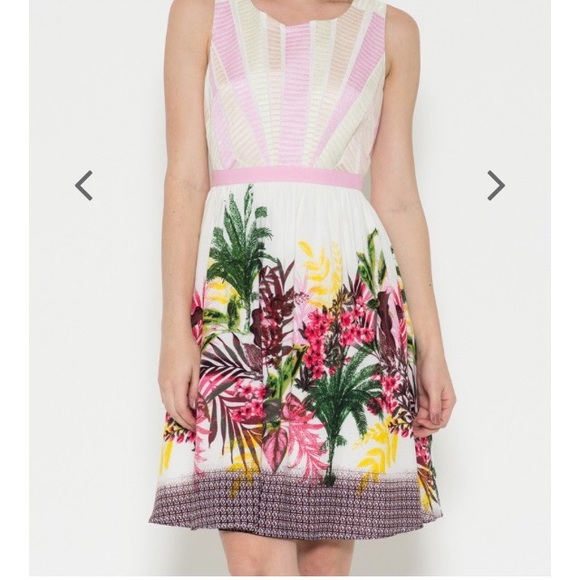 Esley Quilted Floral Dress - Picture 1 of 3