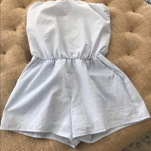Beautiful seersucker romper size M