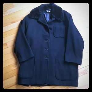 Steve by Searle Black Wool Coat