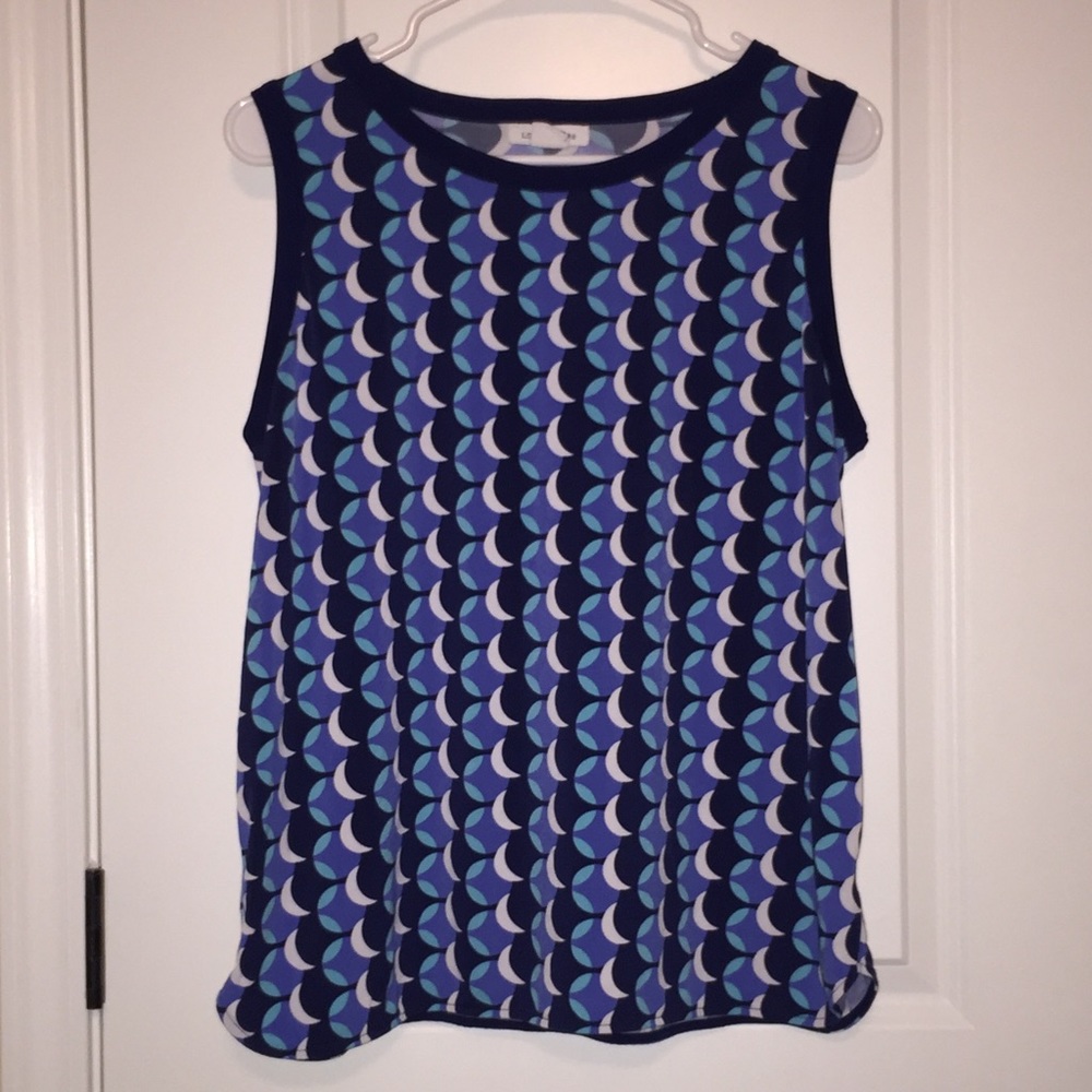 💙 Blue Geometric print Sleeveless Top 💙