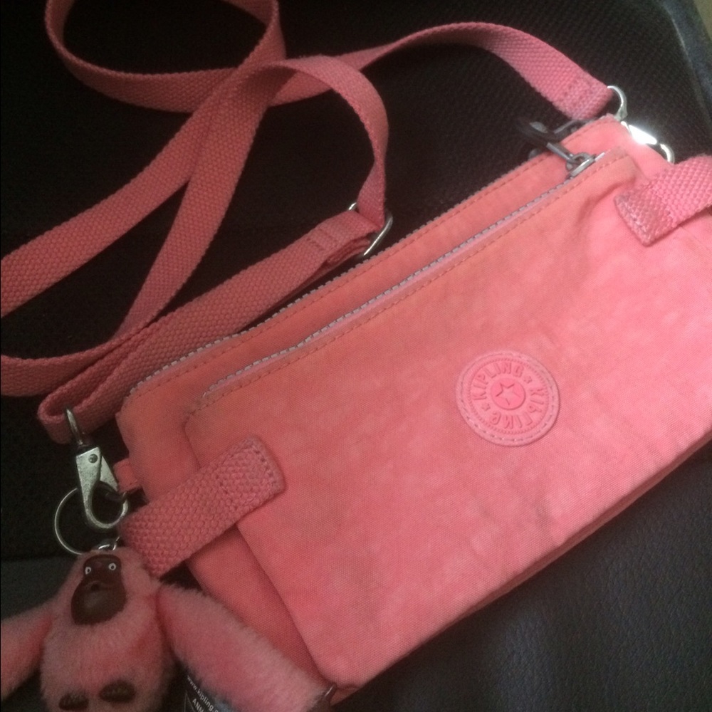 Kipling pink cross body bag