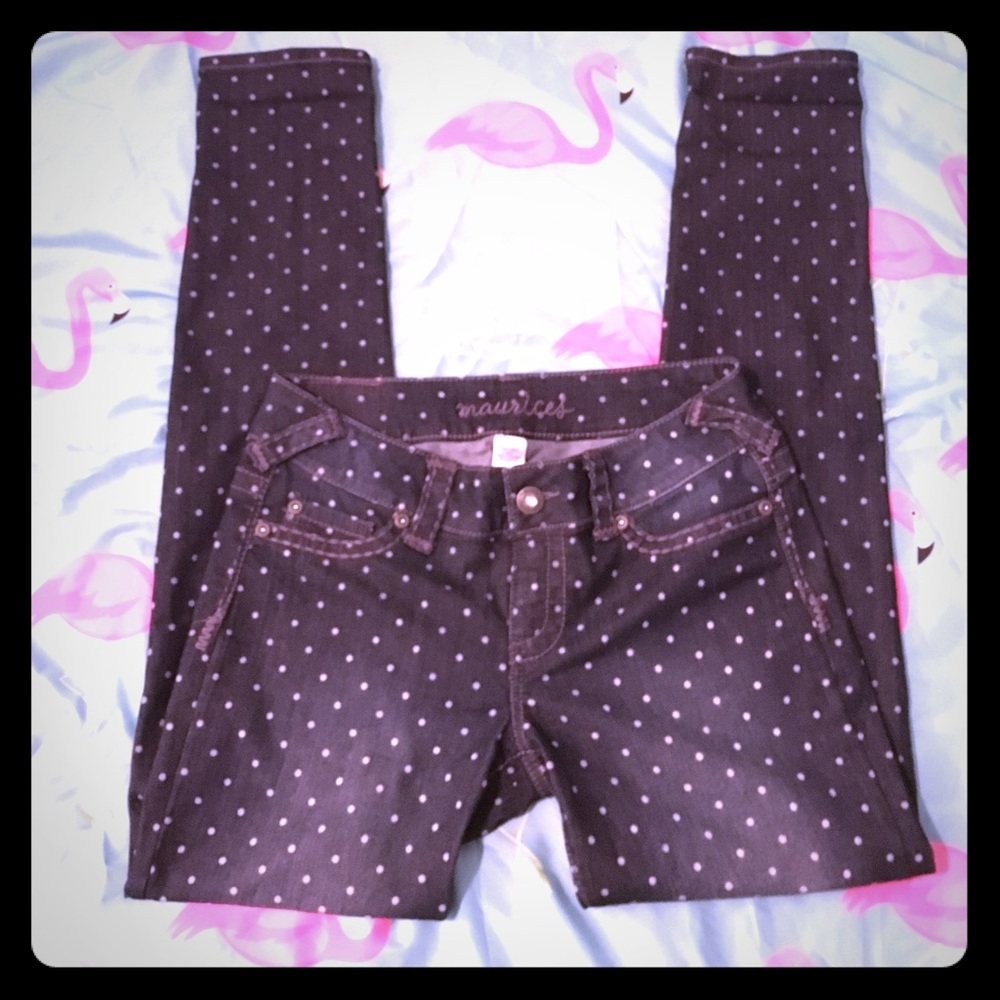 Polka dot jeggings