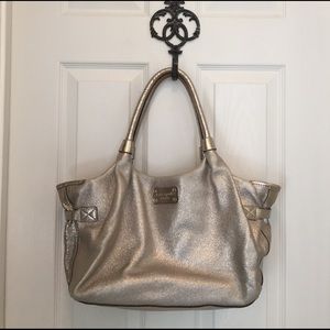 kate spade//silver handbag
