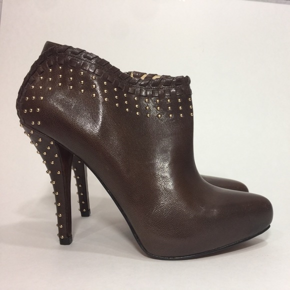 Enzo Angiolini Shoes - Brown Ankle Boots Studs stilettos 8.5 booties