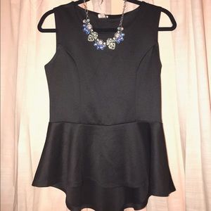 Black Peplum top