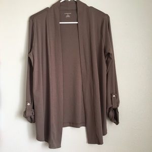 Women's Brown Cardigan with 3/4 Sleeve