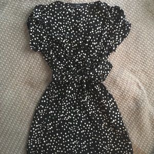 Black and white polka dot dress