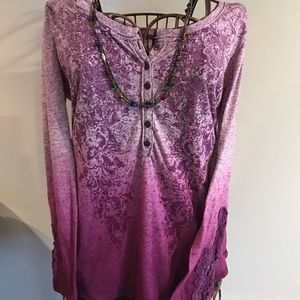 Women's Maurice's Plus Size 1 Purple Ombré Shirt!
