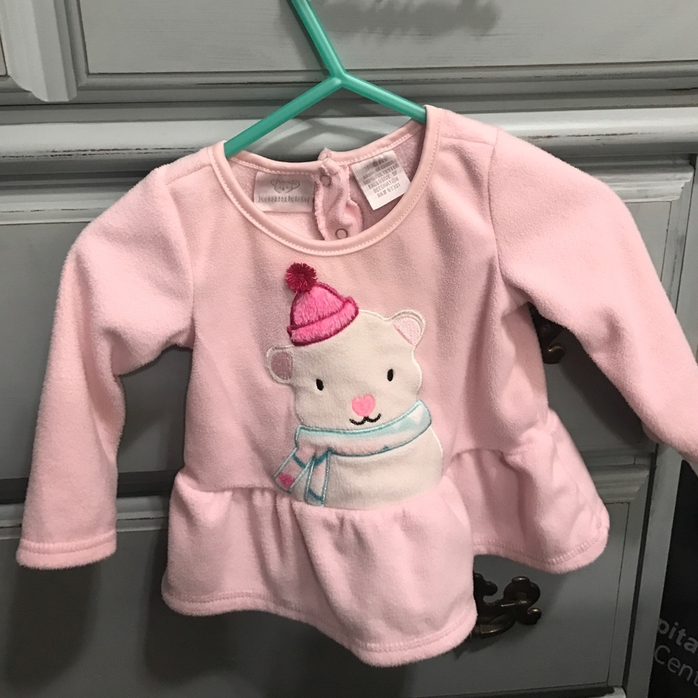 Koala girls polar bear flared sweater. 3-6 months