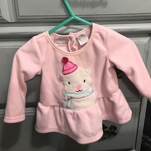 Koala girls polar bear flared sweater. 3-6 months