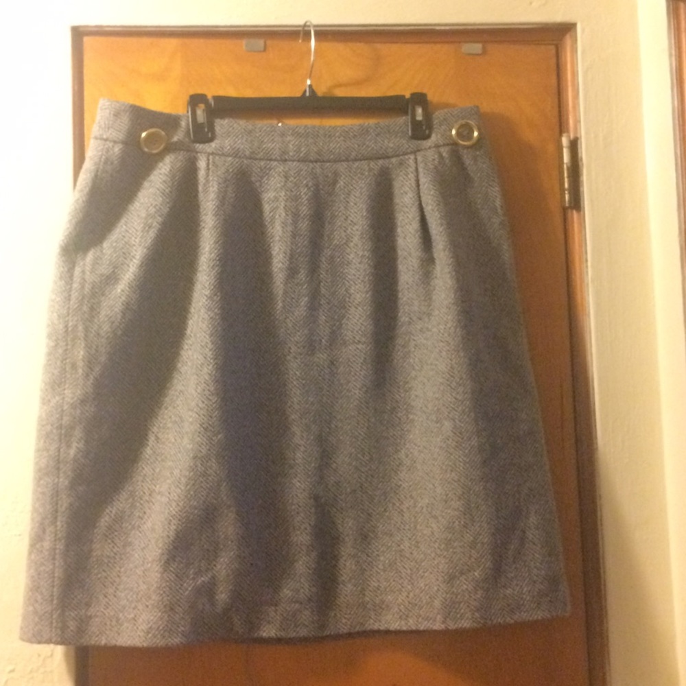 Blue and Grey Wool Skirt