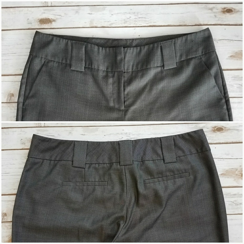 {NY & Co} Charcoal Gray Straight Leg Pants-12 - Picture 3 of 7