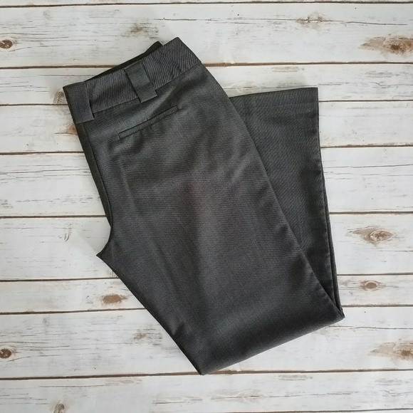{NY & Co} Charcoal Gray Straight Leg Pants-12 - Picture 2 of 7
