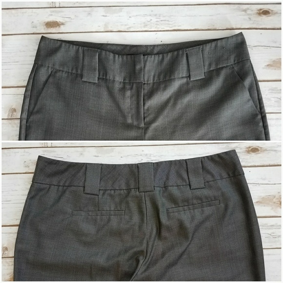 {NY & Co} Charcoal Gray Straight Leg Pants-12 - Picture 3 of 7
