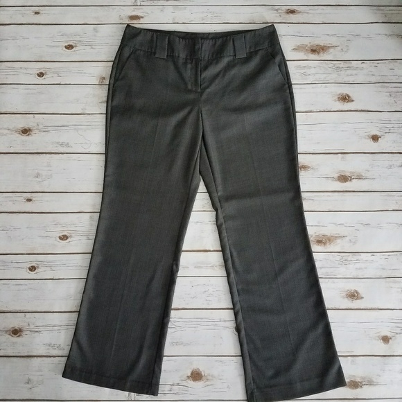 {NY & Co} Charcoal Gray Straight Leg Pants-12 - Picture 5 of 7