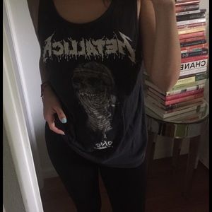 Unisex vintage Metallica tank top, men's small