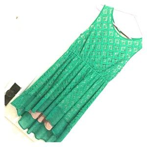 Green high low dress