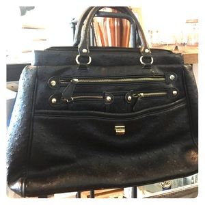 Black crocodile inspired purse