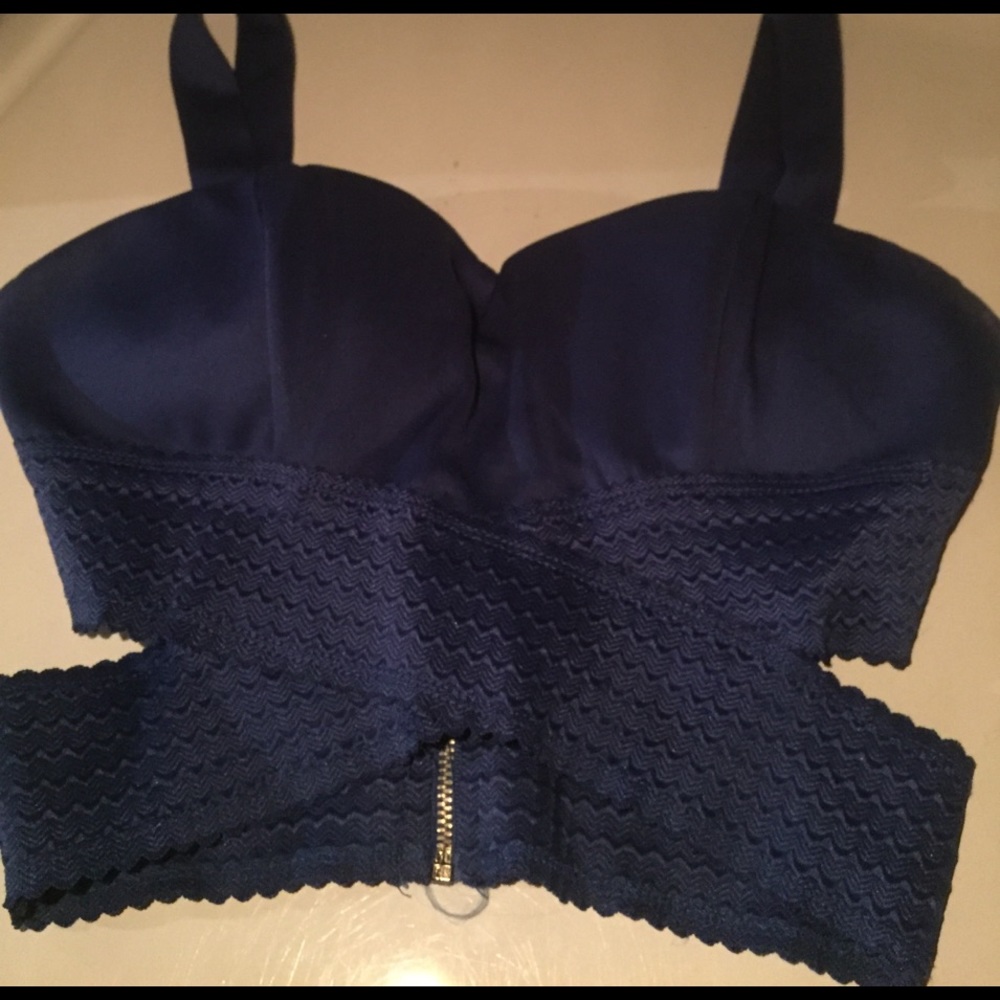 Blue crop top