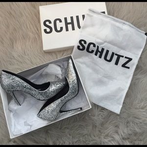 Brand new Schutz sparkly heels. Size 7.5