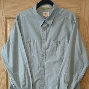 XL Haggar Life Khaki Long Sleeve Shirt