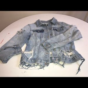 Destroyed denim jacket