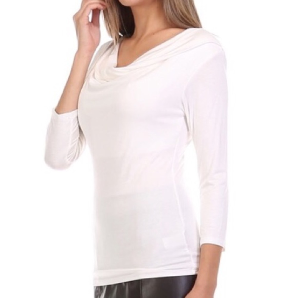 Ivory top drape front top - Picture 2 of 3